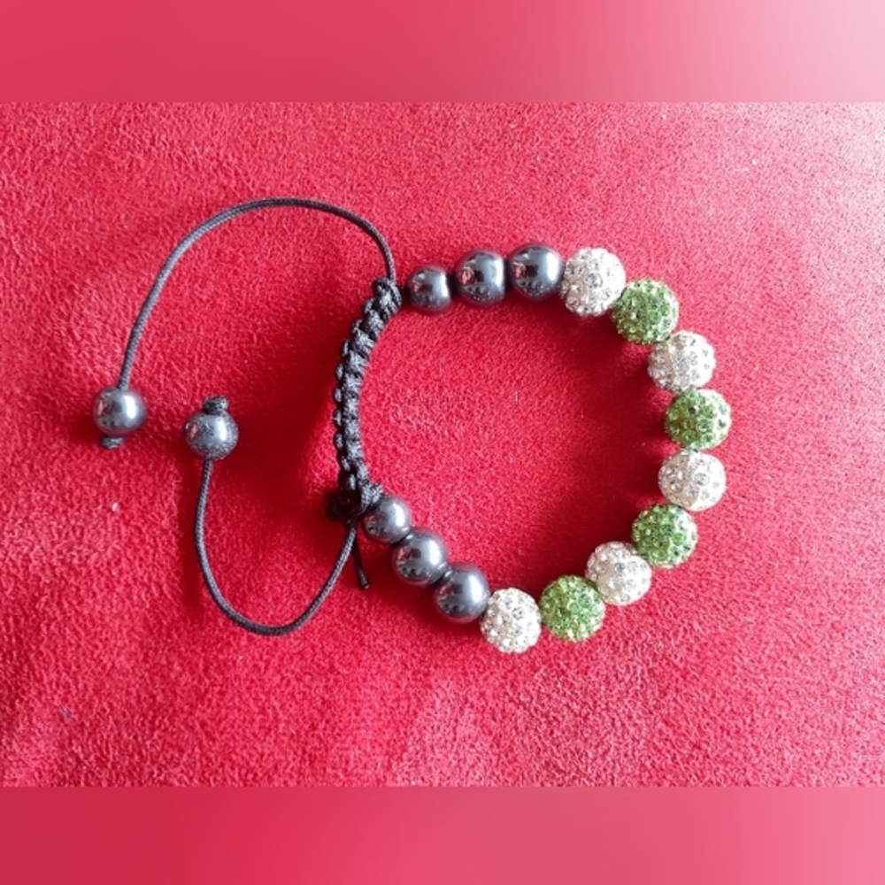 2/$15! Sparkly handmade beaded rope bracelet